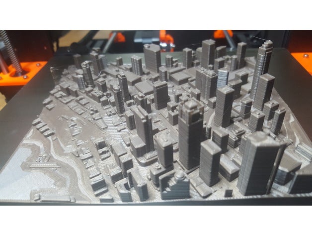 downtown seattle buildings structures 3D print model - Mito3D