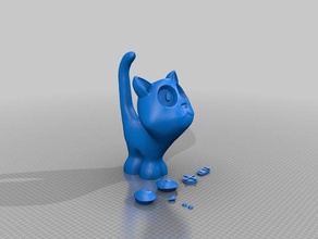 tiffany Katze der bank Tiere Münze Bildung Geld sparen Sie 3d print model - Mito3D