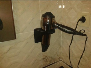 hair dryer holder bathroom 3d print model - Mito3D