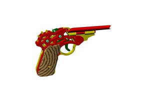 rubber gun toy toys games childrens fly kill killer topgun 3d print model - Mito3D