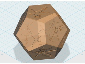 hit location dice d12 toy game accessories damage dungeons dragons relocation special 3d print model - Mito3D