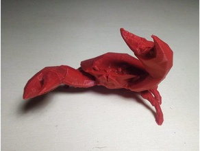 baja poli cangrejo art animal lowpoly 3d print model - Mito3D