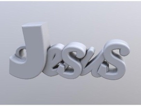 jesus keychain no accent mark keychains llavero 3d print model - Mito3D