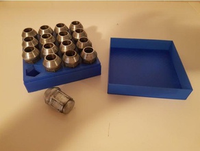 wheel nut box 19mm tool holders boxes 3d print model - Mito3D
