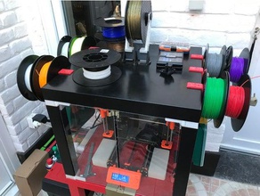 spool storage system ikea lack enclosure 3d printer accessories filament holder 3d print model - Mito3D