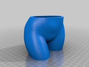 mujer de la cintura maceta nsfw decoración 3d print model - Mito3D