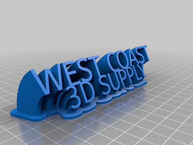 meine angepasste geschwungene Typenschild &ndash 2 Linien Schriftarten remix Zeichen logos 3D print model - Mito3D