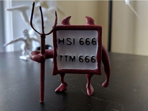 queuecifer creatures call center callcenter devil headset job satan 3d print model - Mito3D
