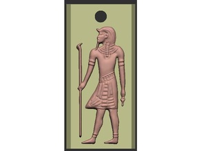 egypt pharaoh art acient raised relief 3d print model - Mito3D