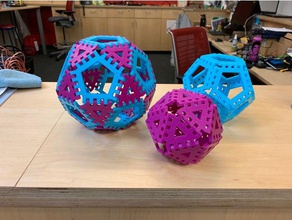 intertravamento polígono de quebra-cabeça forma brinquedos jogos prédio educação brinquedo educativo fidget divertido crianças openscad paramétrico poliedro yonof 3d print model - Mito3D