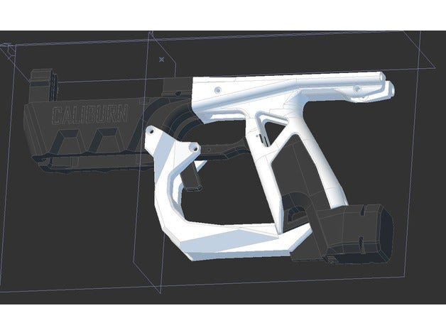 caliburn knuckleduster handguard - Spielzeug Spiel Zubehör nerf 3D print model - Mito3D