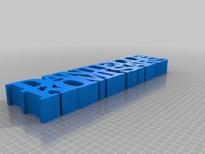 meine angepasste variable Wort Skulptur Skulpturen 3d print model - Mito3D