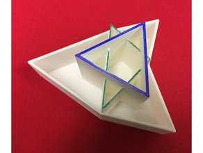 napoleon triangle equilateral math art 3d print model - Mito3D