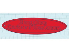blackdogcarbonfibercom Schlüsselbund Zeichen logos Kohlenstoff-Faser personalisierte Schlüsselanhänger 3d print model - Mito3D