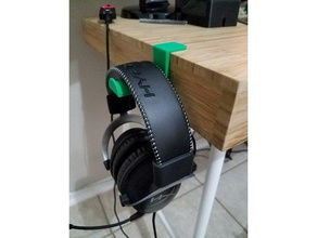 ikea desk mount headphone holder organization headphones 3d print model - Mito3D