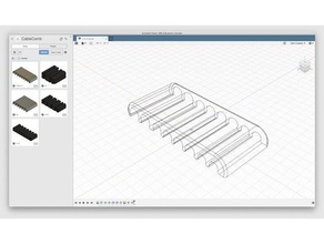 cablecomb v1 computer cavo di clip guida la gestione dei cavi 3d print model - Mito3D
