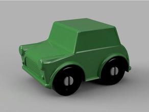 austin mini duplo compatible construction toys car 3d print model - Mito3D