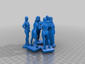 femme 001 002 003 004 005 006 Skulpturen 3d print model - Mito3D