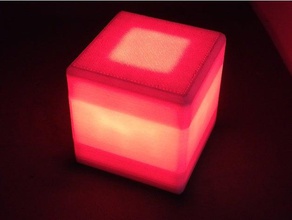 lampada cubo cube lamp fashion led tealight holder 3d print model - Mito3D