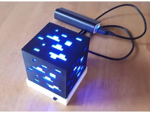 minecraft style lamp 3d printing led 3d print model - Mito3D