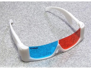 3d monture de lunettes film-fait des anaglyphes d'autres l'optique stéréoscopique la stéréoscopie 3d print model - Mito3D