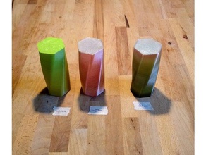 deltaplano vasi sculture contenitore tazza vaso di fiori esagono matita soddisfacente dispositivo scorrimento la tolleranza test 3d print model - Mito3D