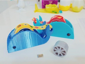 whale tape holder 3d printing madewithtinkercad 3d print model - Mito3D