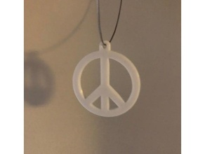 peace symbol necklace earrings 3d printing 3d print model - Mito3D