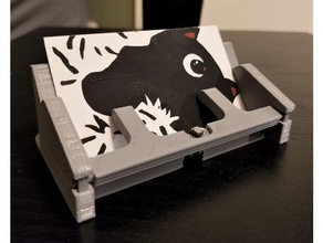 a prueba de viento del titular la tarjeta diy negocios fácil impresión solapa banda goma simple resorte 3d print model - Mito3D