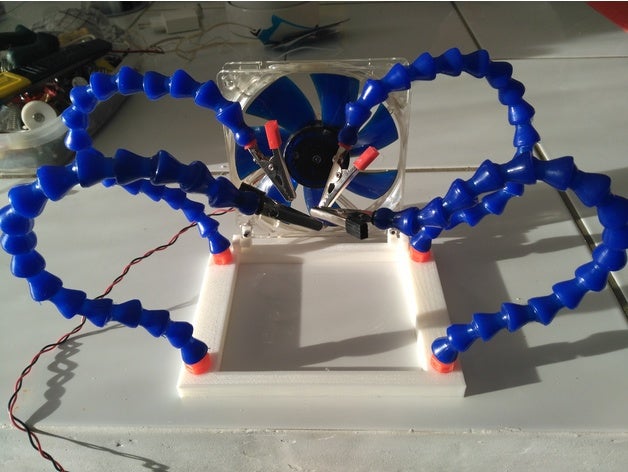welding support smoke suction tools 120mm fan arduino banane diy fiches soudure ventilateur 3D print model - Mito3D