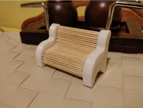 toothpick bench holder dispenser household decoration kitchen 3d print model - Mito3D