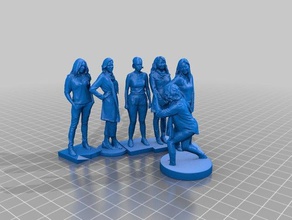 femme 007 008 009 010 011 012 sculptures ne voulez pas 3d print model - Mito3D