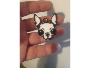 chihuahua pets ivava dog keychain 3d print model - Mito3D
