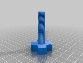 knob threaded bolt m10 15 parts 3d print model - Mito3D