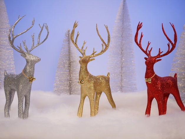 holiday christmas deer hollow sladlp Tiere 3D print model - Mito3D