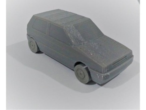fiat uno com baixa contagem de polígonos automotivo 3d print model - Mito3D