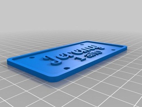 jeremy plate signs logos customized 3d print model - Mito3D