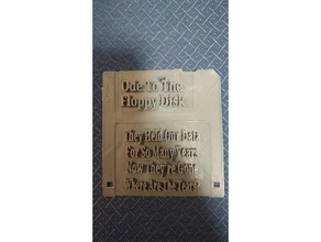 ode floppy disk 2 signs logos poem poetry 3d print model - Mito3D