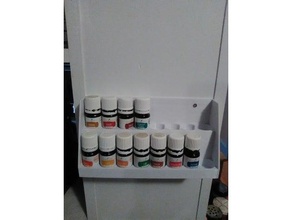 essential oil wall rack organization 3d print model - Mito3D