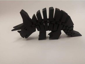 tri-flex-atops les jouets jeux tous un imprimer dinosaure flexible triceratops 3d print model - Mito3D