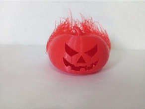 hairy pumpkin 3d printing dia los muertos fear hairyprints halloween decoration miedo 3d print model - Mito3D