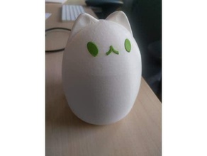 deux couleurs pusheen de la lampe décor cat mignon décoration amusant kitty d'impression 3d print model - Mito3D