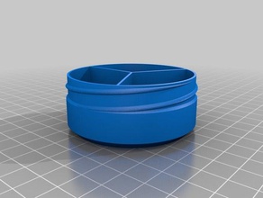 my customized container knurled lidn lola containers 3d print model - Mito3D
