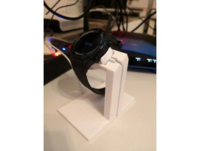 huawei watch 2 soporte de carga los gadgets muelle stand cargador reloj pie 3d print model - Mito3D