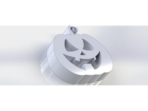 happy pumpkin 3d printing halloween 3d print model - Mito3D