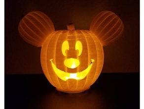 mickey pumpkin main st usa tealight props street mickeymouse mouse tea light 3d print model - Mito3D