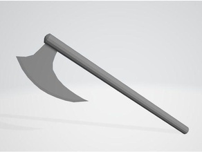 viking style war ax props axe battleaxe vikings waraxe weapon 3d print model - Mito3D