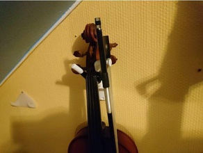 violino cabide de parede organização o organizador stand 3d print model - Mito3D