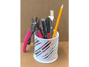 pen holder 09 office organization pencil cup 3d print model - Mito3D
