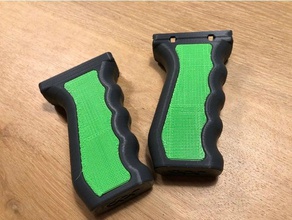 foam blaster duotone grips nerf rail picatinny sport outdoors 3d print model - Mito3D